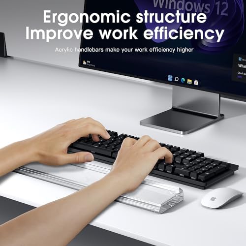 Clear Acrylic Keyboard Wrist Rest,Mechanical Keyboards Ergonomic Palm Rest - Image 4