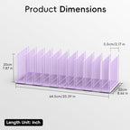 File Organizer for Desk, 11-Section Vertical File Sorter, Paper Holder Organizer Standing Metal File Folder for Office Home Classroom, Purple - Image 3