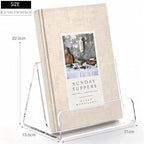 YUXUN Acrylic Cookbook Stand for Kitchen Counter - A4 Book Display - Image 3