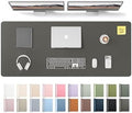 YSAGi Leather Desk Pad Protector, Office Desk Mat, Large Mouse Pad, Non-Slip PU Leather Desk Blotter, Laptop Desk Pad, Waterproof Desk Writing Pad for Office and Home (Dark Grey,55" x 17.2") by YSAGi