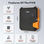 Makeid P31S Industrial Label Maker with 3 Cartridges & Hard Case Bundle - Image 6