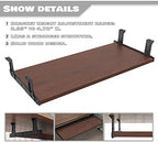 FRMSAET Office Product 20/24/30 inch Keyboard Drawer Tray (30 in, Cherry) - Image 2