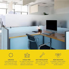 OBEX Acrylic Mounted Small Brackets Quality Desk Privacy Panel & Divider for Your Office Cubicle-Increase Separation & Improve Productivity, 18" x 60", Clear - Image 3