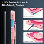 Case for iPad (A16) 11th/10th Generation 11/10.9 Inch 2025/2022, Ubearkk for iPad a16 case with Screen Protector, 360 Degree Rotating Stand Shoulder Strap Pencil Holder,Rose Pink - Image 3