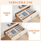 Briwooody 2 Pcs Hanging Sliding Drawer Tray with Adjustable Dividers - Image 4