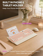 Wireless Keyboard and Mouse, Backlit Typewriter with Magnetic Wrist Rest - Image 6