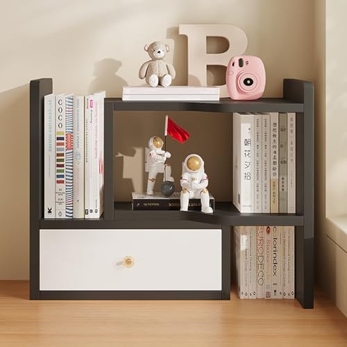 Wood Desktop Bookshelf, Freestyle Adjustable Wood Display Desk Shelf - Image 2