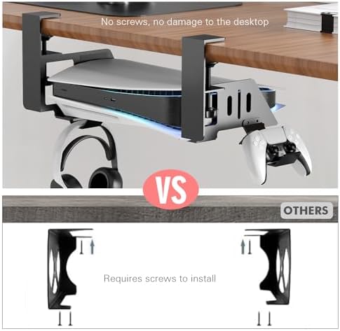 Under Desk Mount for PS5,PS5 Slim,PS5 Pro,Disc & Digital Edition Console - Image 5