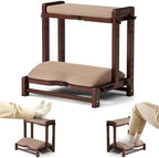 Double Step Foot Rest Under Desk with 4 Heights (Walnut Color) by Atoping