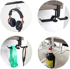 GRFIT Headphones Stand Headphone Hanger PC Gaming Dual Headphone Stand Under Desk 360 Degree Rotating Metal Desktop Lock Clip Double Hook Storage Rack Headset Holder (Color : A) - Image 6