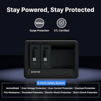 Gitryin 10-in-1 Desktop Charging Station, 6 AC, 80W Retractable GaN Charger - Image 4