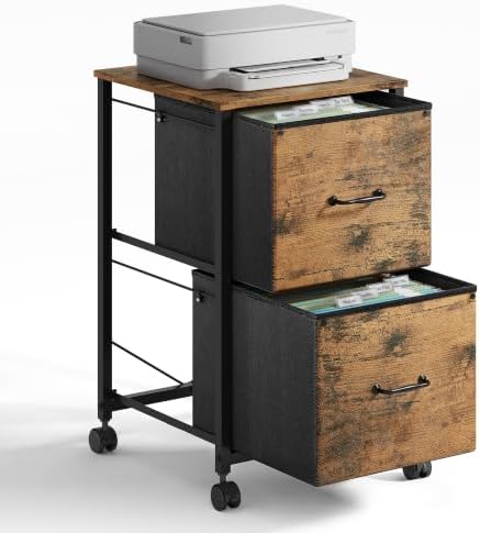 DEVAISE 2 Drawer Mobile File Cabinet, Rolling Printer Stand by DEVAISE