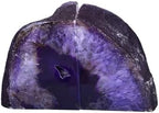 AMOYSTONE Purple Agate Bookends Book Stoppers for Living Room Shelves - Image 2
