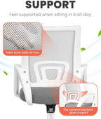 NEO CHAIR Office Computer Chair Ergonomic Mid-Back Mesh Desk Chair, Grey - Image 5