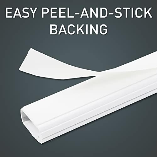 Legrand Wiremold C310 Cordmate III 10 Foot 11 Piece Cord Cover Kit, Organizer for Wall, Holds Up to 5 Cords or Cables, 45"L x 1.5"W, White (1 Pack) - Image 4