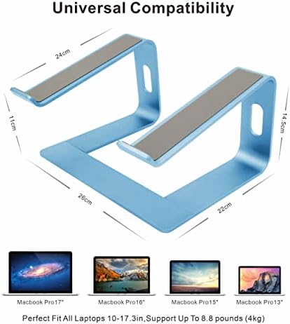 Laptop Stand,Ergonomic Aluminum Laptop Mount Computer Stand,Detachable Laptop Riser,Notebook Holder Stand,All 10-17.3" Laptops (Sky Blue) - Image 3