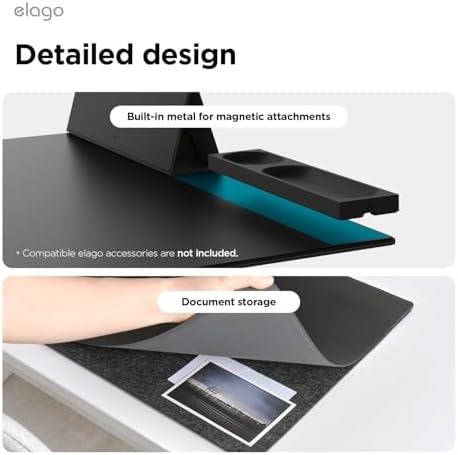 elago Smart Magnetic Desk Pad for Office and Home, Storage Under Pad - Image 3