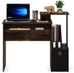 Furinno Econ Computer Writing Desk, Amber Pine/Black - Image 5