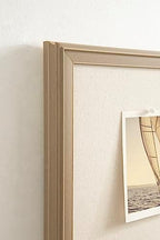 Kate and Laurel Oakhurst Rectangle Framed Linen Fabric Pinboard; 24 x 36; Light Tan; Traditional Decorative Bulletin Board with Stepped Profile and Lightly Distressed Finish - Image 5