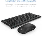 Arteck 2.4G Wireless Keyboard and Mouse Combo Ultra Compact Slim Stainless Keyboard and Ergonomic Mouse for Computer/Desktop/PC/Laptop and Windows 10/8/7 Build in Rechargeable Battery - Image 5