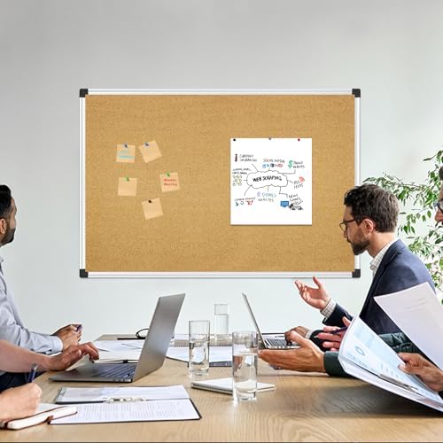 XBoard 36 x 24 Inches Cork Bulletin Notice Board (Pack of 2) - Image 2