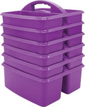 Teacher Created Resources Purple Portable Plastic Storage Caddy 6-Pack for Classrooms, Kids Room, and Office Organization, 3 Compartment by TeacherCreatedResourcesOS