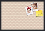 PinPix 30x20 inch Cork Bulletin Board. This Decorative Framed Pin Board Comes with Diamond Pattern in Light Pink and Cream Design and Satin Black. Ideal for Home, Office Decor or School (PinPix-294) by PinPixBulletinBoards