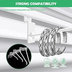 100Pcs Heavy Duty Slat Wall Display Hooks Bulk Set, Slatwall Accessories Pegboard Gridwall Display Hook Slat Wall Shelf Brackets for Retail Home (White, 6 Inches/15 CM) - Image 6