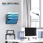 SUPEASY 3-Tier Hanging Wall File Organizer with Hooks, 2 Pack - Image 5
