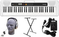 Casio Casiotone CT-S200 61-Key Portable Keyboard- White Bundle with Stand, Headphones, AC Adapter and Polishing cloth by Unknown