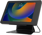 CTA Digital Desktop Anti-Theft Stand – Kiosk Stand with Stylus, Tether, and Aluminum Enclosure for iPad 11th Gen A16 11” - 10th Gen 10.9” - Air 4th & 5th Gen - 11” Pro & More - Black (PAD-DASB109) by CTADigital