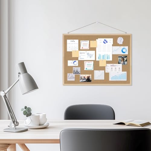 DAHAPYBOO Bulletin Board for Office with Pin Oak Wood Boards 2Pack,24x18 - Image 3