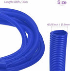 DMiotech 100ft Wire Loom Split Tubing 5/8 Inch(15.9mm) ID Blue - Image 3