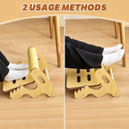 Foot Rest for Under Desk at Work- Adjustable Rocking Foot Stool with 3 Height Positions and Soft Crossbar, Ergonomic Wooden Footrest with Anti-Slip Surface for Home, Office - Image 7