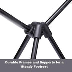 Universal Camping Chair Foot Rest - Folding Leg Rest for Outdoor, Foot Rest Under Desk at Home/Office & Foot Rest for Air Travel, Adjustable Height Sturdy Camp Footstool for Beach, Picnic, Hammock - Image 5