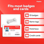 Staples Magnetic Badge Holders, Credit Card Size, Clear, 25-Pack - Image 5
