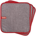 CAMPANELLI Loopy Microfiber Cleaning Cloths - Gray/Red, 3 Pack by CampanelliProducts