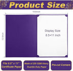 Fainne 120 Pack Certificate Holders Bulk, Diploma Covers, Purple - Image 2