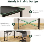 L Shaped Computer Gaming Desk with PC Stand for Home Office - Image 6