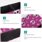 Storage Organizer Rich Shallow Pastel Lovely Circle Skull Skeleton Rotating Multi‑Functional Pouch,Art‑Craft with Accessories - Image 7