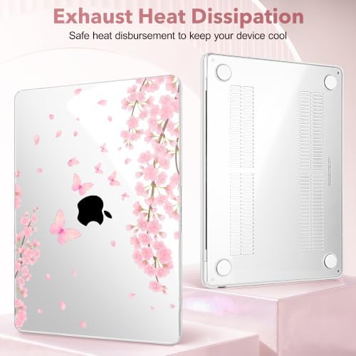 May Chen for M5 MacBook Air 13.6 Inch Case 2026 2025 2024-2022 Release M5 A3449 M4 A3240 M3 A3113 M2 A2681, Plastic Hard Shell Case for MacBook Air 13.6" with Retina Display, Cherry Blossom - Image 5