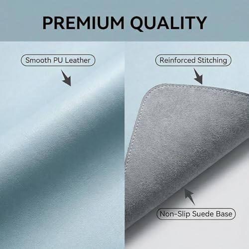 Blue Desk Mats Gaming Desk Pad, 24"x47" ZGLCQSGY Extended Mouse Pad Large Keyboard Mats, Laptop Mat for Desk, Desktop Mat Mousepad Office Decor for Women - Image 5