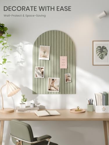 Large Arched Felt Bulletin Board 35.4''×23.6'', Sage - Image 2