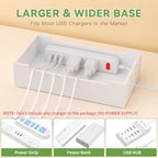 Pezin & Hulin Cable Management Box, Wire Organizer for Cords-Natural+White - Image 6