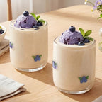 SiliFine 2 PCS Blueberry Icon Juice Glasses by SiliFine