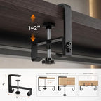 No Drill Under Desk Cable Management Tray, 36 Inch, Black - Image 4
