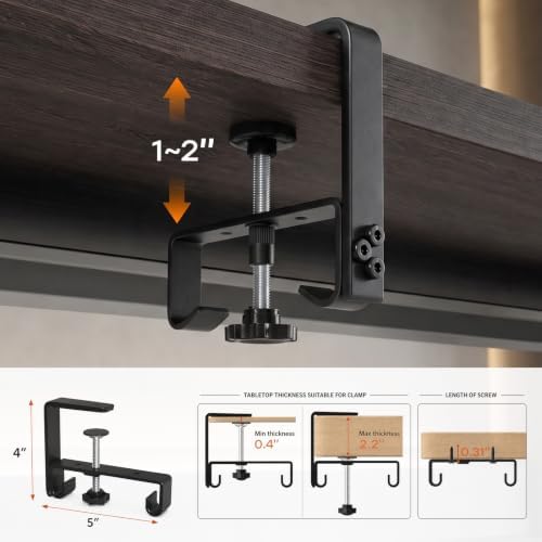 No Drill Under Desk Cable Management Tray, 36 Inch, Black - Image 4