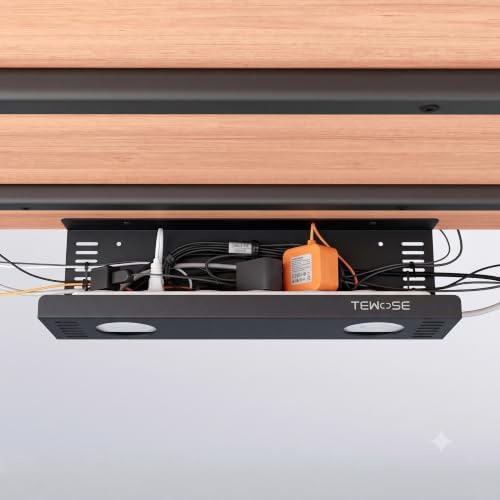2-Pack Under Desk Cable Management Tray, Steel Cord Organizer - Image 6