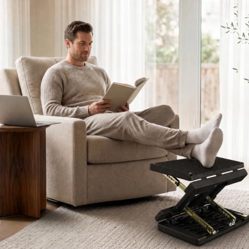 Footrest Under Desk,Height Adjustable footrest with Reflexology Pad - Image 3