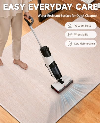 Funwheat Office Chair Mat with Lip for Hard Floors, 36 x 48 in, Beige - Image 5
